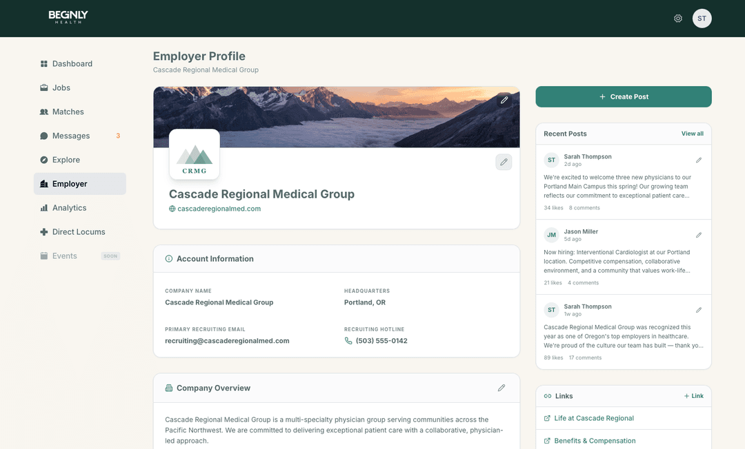 Employer experience — step 7